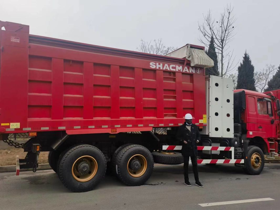 90 Tonnen schwerer Dump Truck 6x4 SHACMAN CNG Dump Truck Rot F3000 6x4 380 EuroV