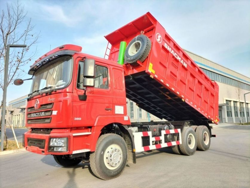 10 Reifen SHACMAN 30t Dump Truck F3000 6x4 380 PS EuroII Rot Tipper Dieselmotor
