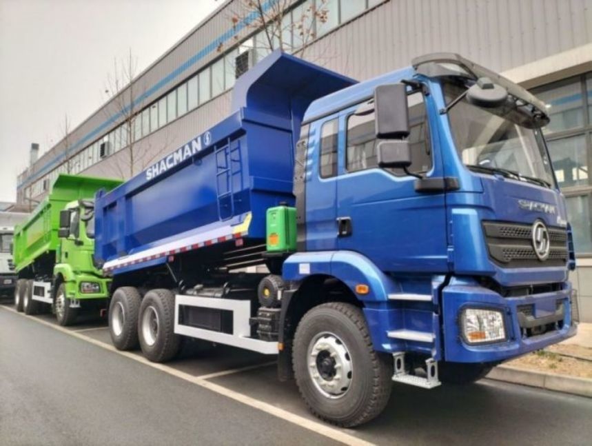 SHACMAN Dump Truck 6x4 H3000 340 EuroII Blaue Ladungskiste für U-Typ-Tipper