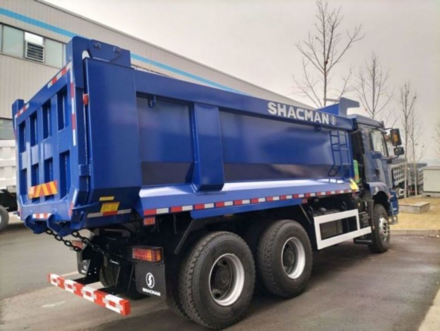SHACMAN Dump Truck 6x4 H3000 340 EuroII Blaue Ladungskiste für U-Typ-Tipper