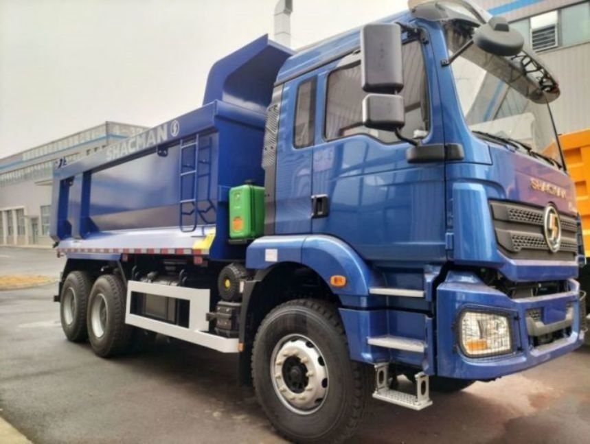 SHACMAN U-Cargo Box Dump Truck 6x4 H3000 380 EuroII Blue Tipper Standard Kabine 12.00R20 Reifen