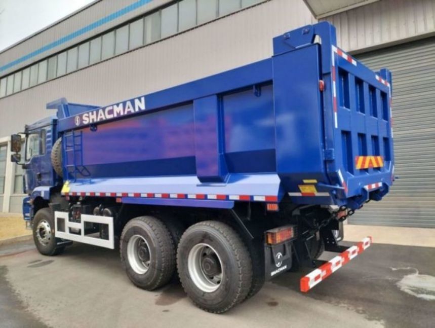 SHACMAN U-Cargo Box Dump Truck 6x4 H3000 380 EuroII Blue Tipper Standard Kabine 12.00R20 Reifen