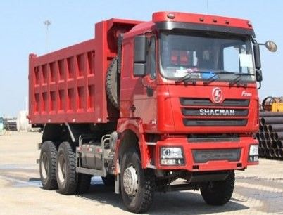10 Versuche SHACMAN Rot-Dumpper-Lkw F3000 Dump-Lkw Fahrzeug 380HP für den Bergbau