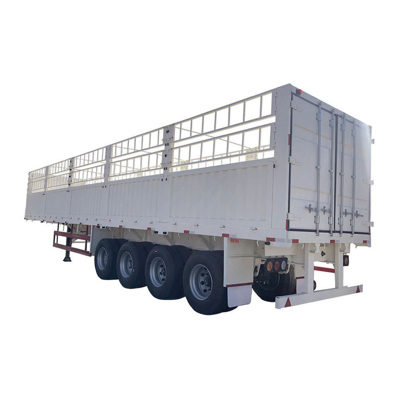 4 Achsen Hochzaun Semianhänger 60 Tonnen 13 Tonnen Semi-Transportanhänger Lkw Ce