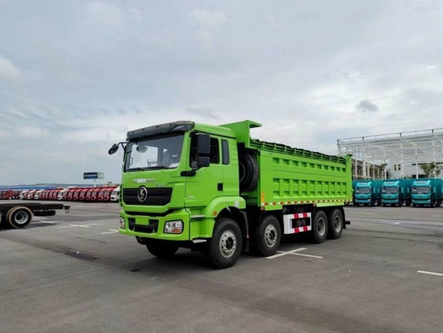 9.5T SHACMAN H3000 Dump Truck 8x4 430 EuroV Grüner Dump Truck MAN Achsen 2*16T
