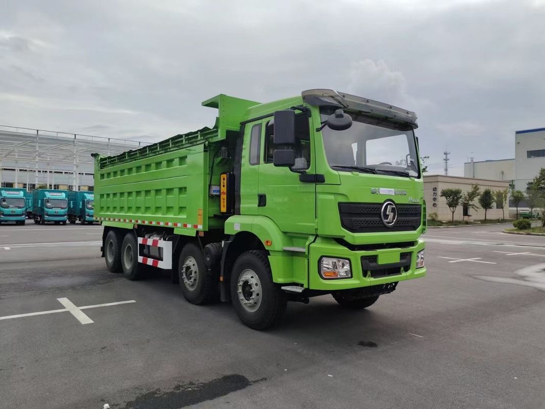Neuer Schwerlastwagen SHACMAN H3000 8x4 375 PS EuroV Grün 12 Räder Kipper