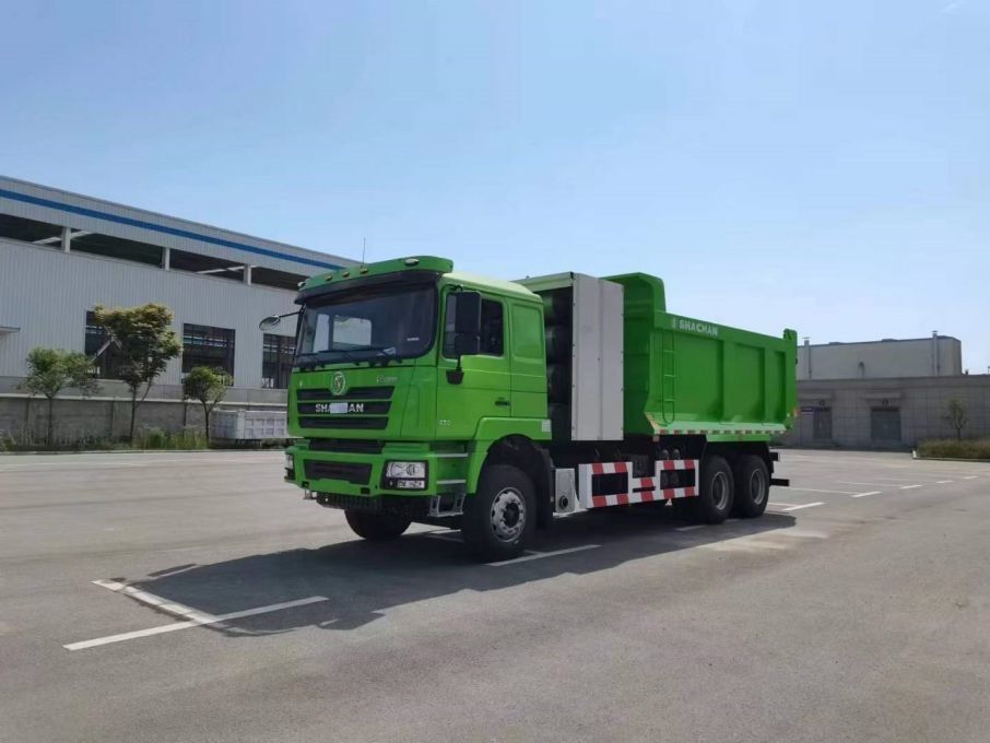 10 Räder SHACMAN F3000 CNG Dump Truck 6x4 Euro V WEICHAI-430HP Grün perfekt für Bau und Bergbau