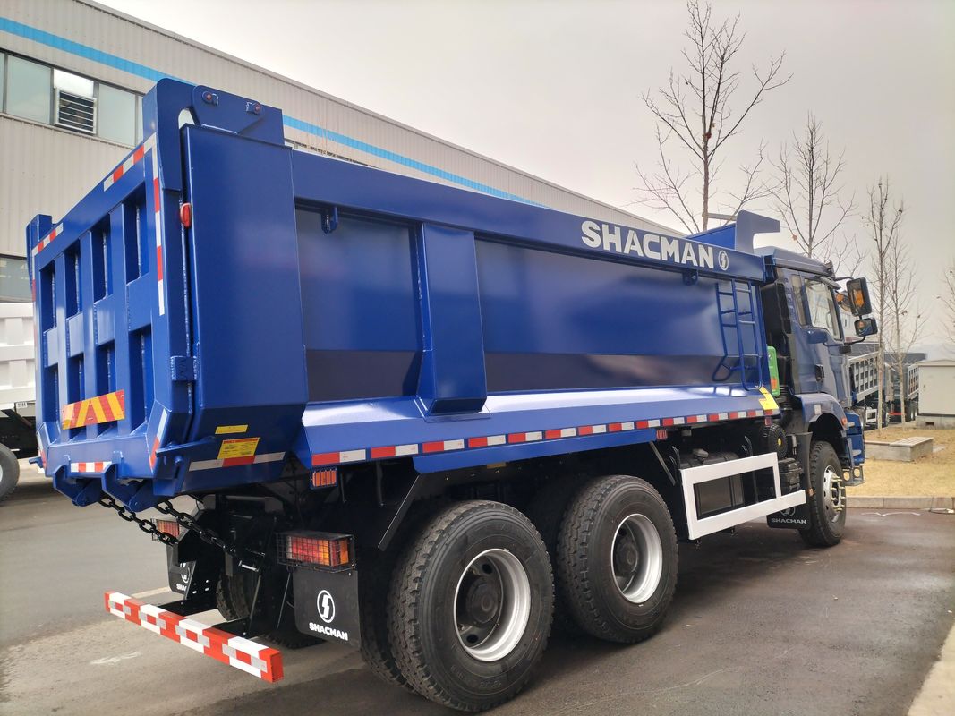 10 Reifen SHACMAN H3000 Dump Truck 6x4 380 PS EuroII Blau U-Typ Kipper