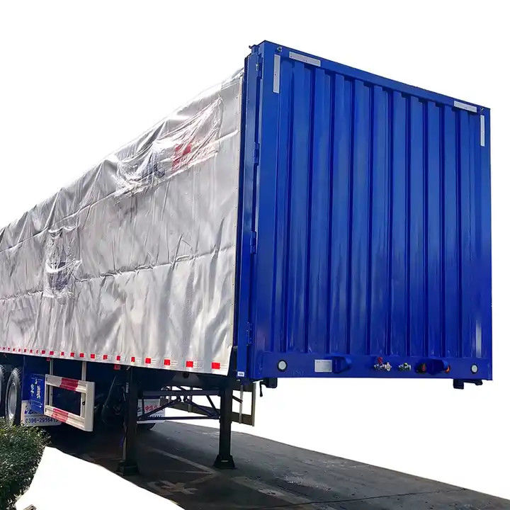 CIMC Seitenvorhang-Semianhänger mit 3 Achsen, Box-Semianhänger für den Transport von Palettenlast