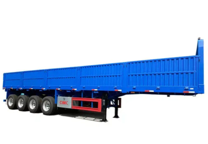 CIMC 4-Achsen-Flachbett-Anhänger mit 1000 mm Seitenwand 40Ton-Fahrzeug