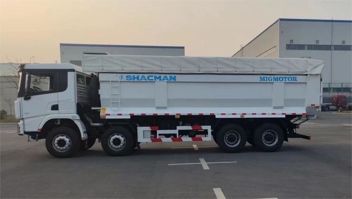 SHACMAN 8x4 440 PS EuroV Schwerer Müllwagen Weiß 20 - 30 Tonnen Tipper Müllwagen