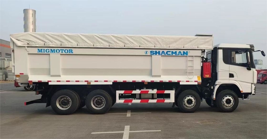 SHACMAN 8x4 440 PS EuroV Schwerer Müllwagen Weiß 20 - 30 Tonnen Tipper Müllwagen