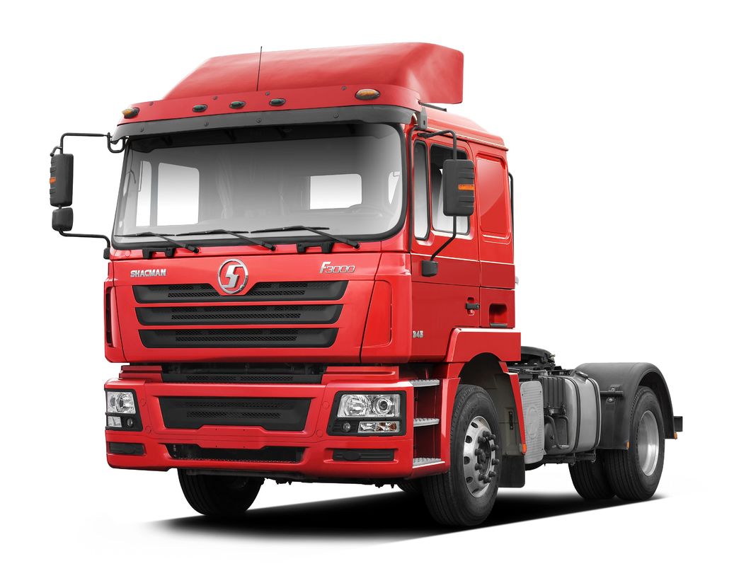 Rote SHACMAN F3000 375HP Euro V 6-Rad Traktorkopf 4x2 WEICHAI Motor