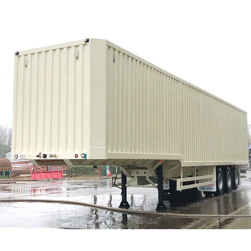 3 Achse SHACMAN Fußtrockene Lieferwagen Container Halbanhänger CIMC Lieferwagen Typ Halbanhänger