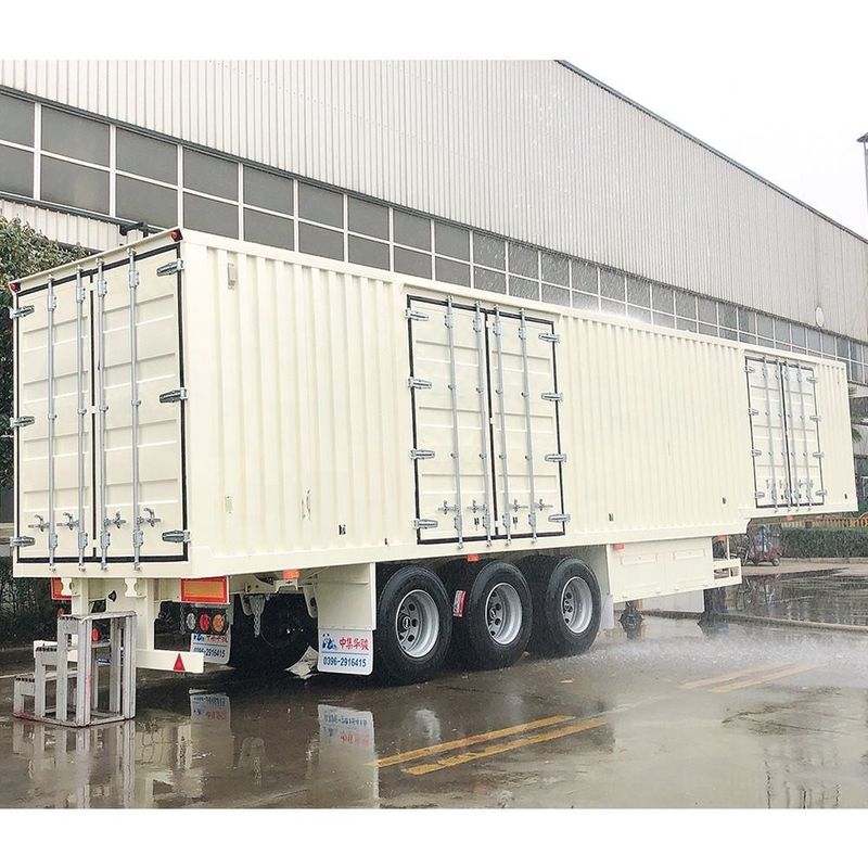 3 Achse SHACMAN Fußtrockene Lieferwagen Container Halbanhänger CIMC Lieferwagen Typ Halbanhänger