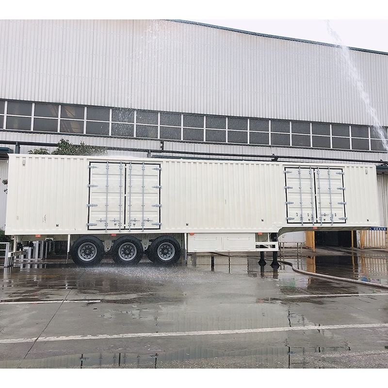 3 Achse SHACMAN Fußtrockene Lieferwagen Container Halbanhänger CIMC Lieferwagen Typ Halbanhänger