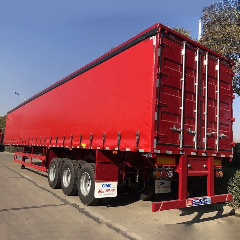 SHACMAN Van Typ Semi Anhänger 50T 3 Achs Fuß Trocken Semi Anhänger LKW CIMC