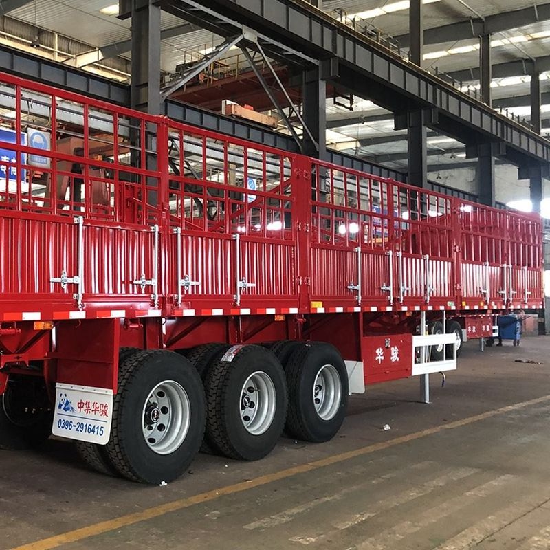 CIMC 3 Achsen Zaun Semi-Anhänger 60 Tonnen mit Container Twist Lock SHACMAN Zaun Ladung