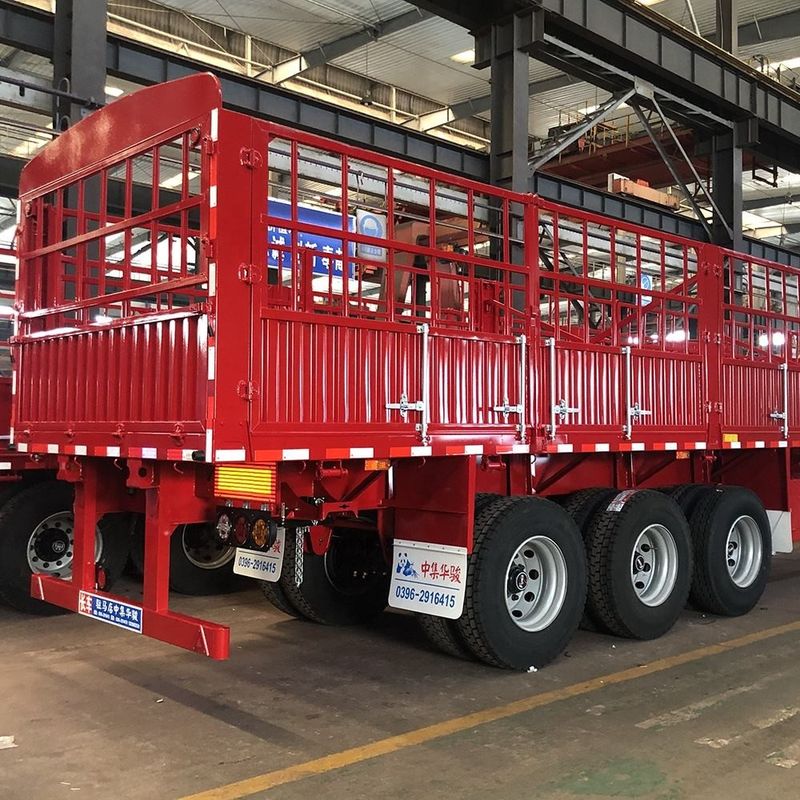 CIMC 3 Achsen Zaun Semi-Anhänger 60 Tonnen mit Container Twist Lock SHACMAN Zaun Ladung
